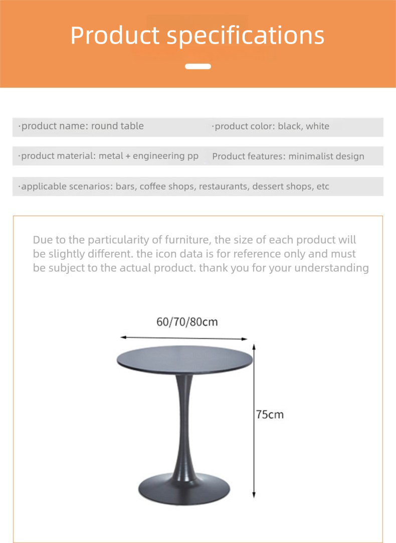 Plastic Table,Round Plastic Tables,Plastic Outdoor Dining Table EaseNeat Modern Simple Plastic Table Coffee Table Negotiation Balcony Leisure Reception Coffee Milk Tea Shop Restaurant Hot Sale