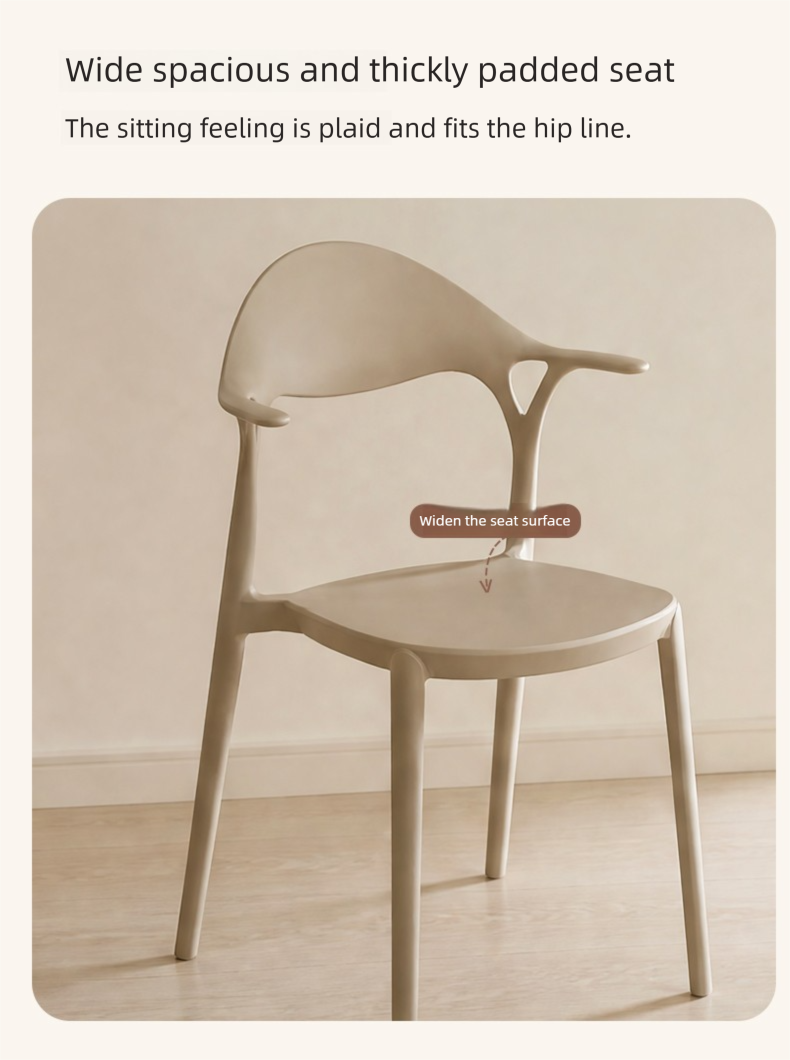 Plastic Dining Chair,Modern Plastic Dining Chairs,Plastic Dining Chairs Set of 4 Supplier Stackable Colorful Suspended Curved Backrest Plastic Dining Chair for Home Furniture