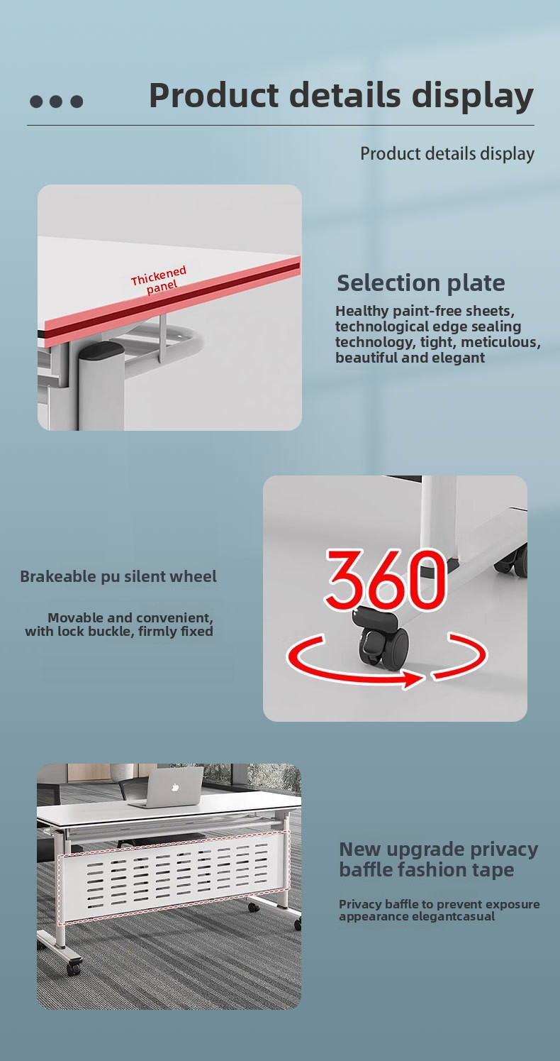 Folding Table,Commercial Folding Tables,Sturdy Folding Table Supplier Training Room Desk Desk Modern Office Furniture Foldable Conference Table