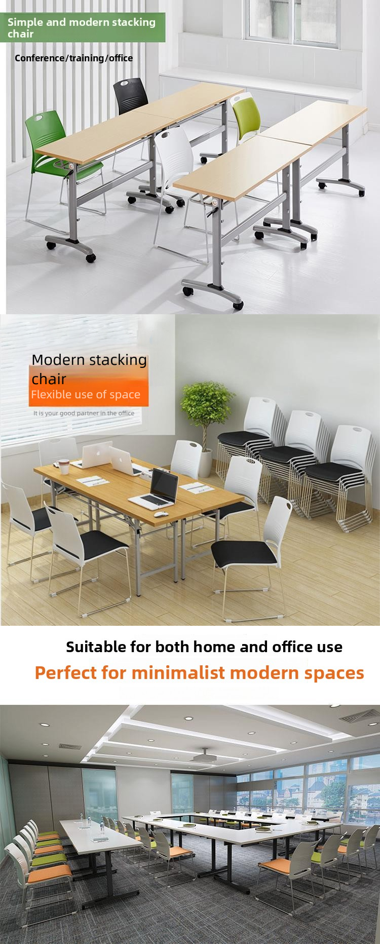 Office Chair,Ergonomic Office Chair,Plastic Office Chairs EaseNeat Sillas Para Eventos Stackable Chair Home Furniture Chair Plastic