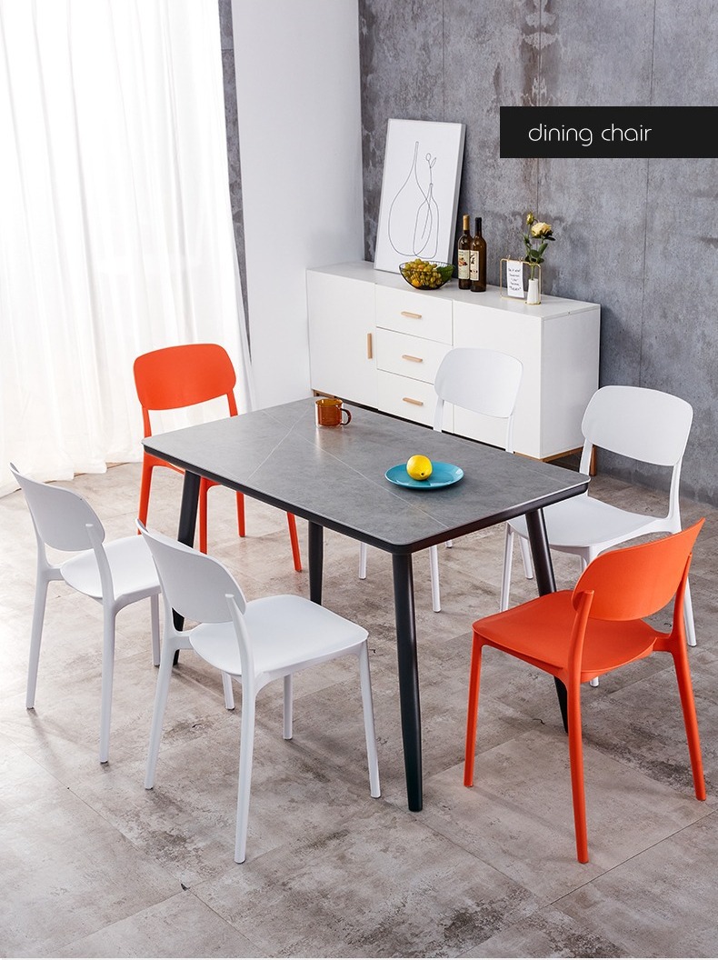 Dining Stools , Plastic Dining Stools , Household Plastic Dining Stools,Modern High Quality Plastic Dining Chairs with Backrest Stacked Color Light Garden Cafe bar Outdoor Home Furniture Supplier