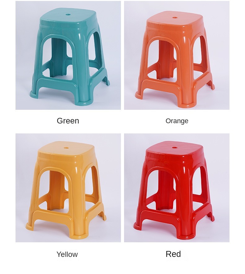 Chair Stool Plastic,Plastic Small Stool,Sitting Stool Plastic,Modern Thickened Portable Anti-Drop Plastic Chair Stool Wholesale Household Stackable Ottomans for Apartment Park School