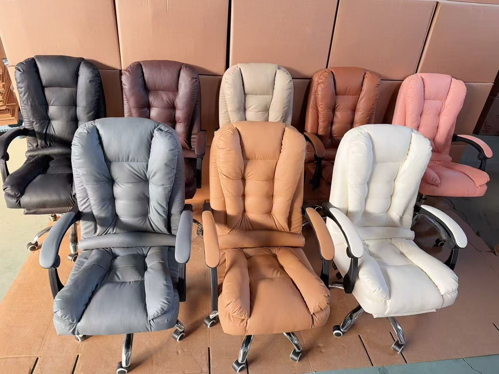 Office Chair,Conference Room Chairs with Wheels,Office Meeting Chairs EaseNeat High Quality Leather Executive Massage Office Chair With Footrest for Commercial