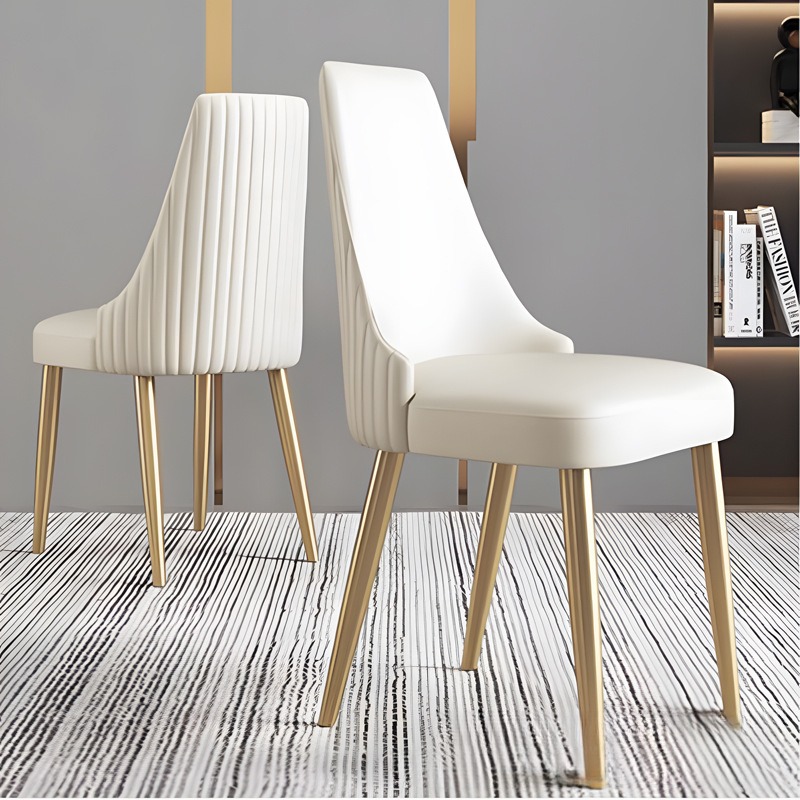 Leather Dining Chairs,Beige Leather Dining Chairs,Leather Dining Chairs with Arms Supplier Home Furniture Modern Luxury Nordic Design Party Chairs Metal Dining Chairs Leather
