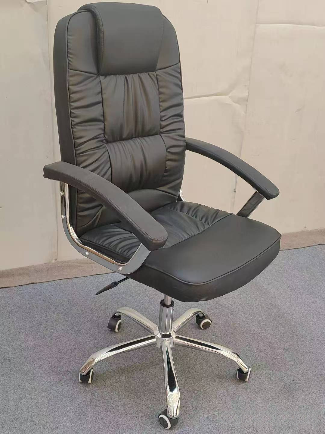 Leather Office Chair,Leather Desk Chair With Wheels,Modern Leather Office Chair Wholesale 2026 Low Price Rotatable Ergonomic Comfort Executive Leather Office Chair