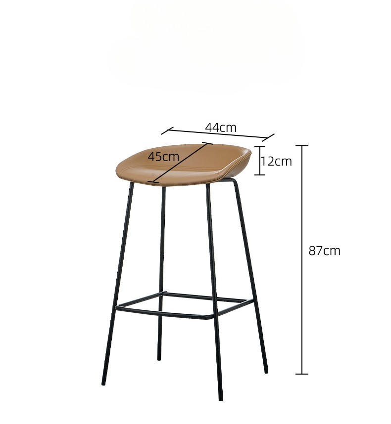 Nordic Modern Metal Leather Chair Backless Thick Bar Retro Luxury High Bench for Dining Outdoor for Cafe Restaurant Household,modern counter stools , Creative modern counter stools , Simple Creative modern counter stools