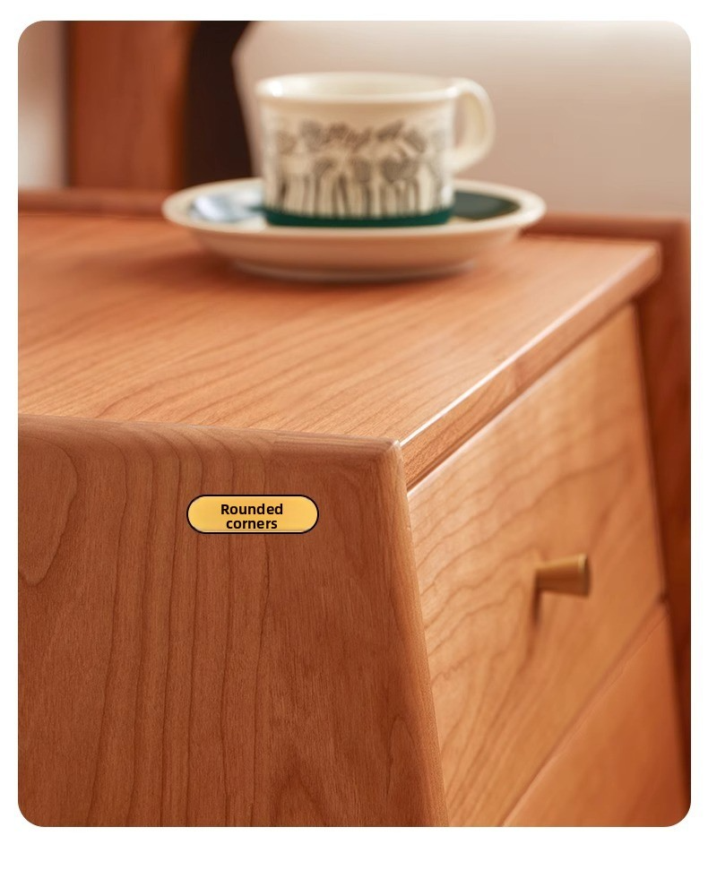 Bedside Cabinet,Oak Nightstand with Drawers,Wide Nightstand with Drawers Manufacturer Nordic Style Modern Solid Wood Bedroom Furniture 2 Drawer Bedside Cabinet