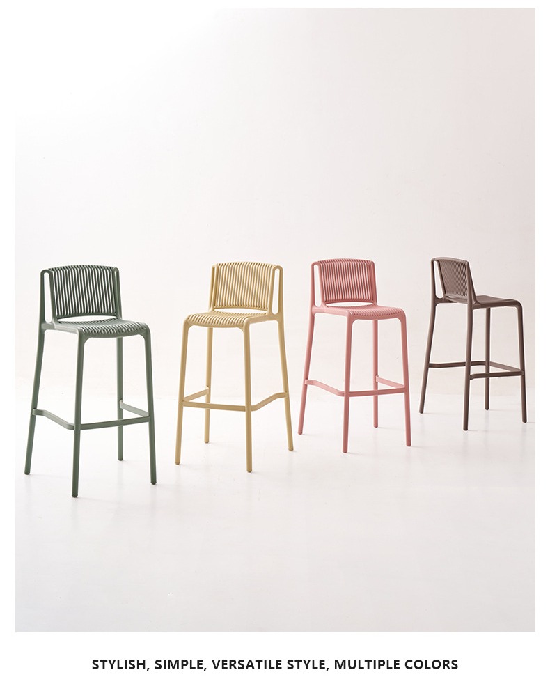 Manufacturer Modern Design Hot Sell Kitchen Counter bar Stool Sports Club bar Chair Colored Plastic High bar Chair,White Counter Stools , Plastic White Counter Stools , Simple Plastic White Counter Stools