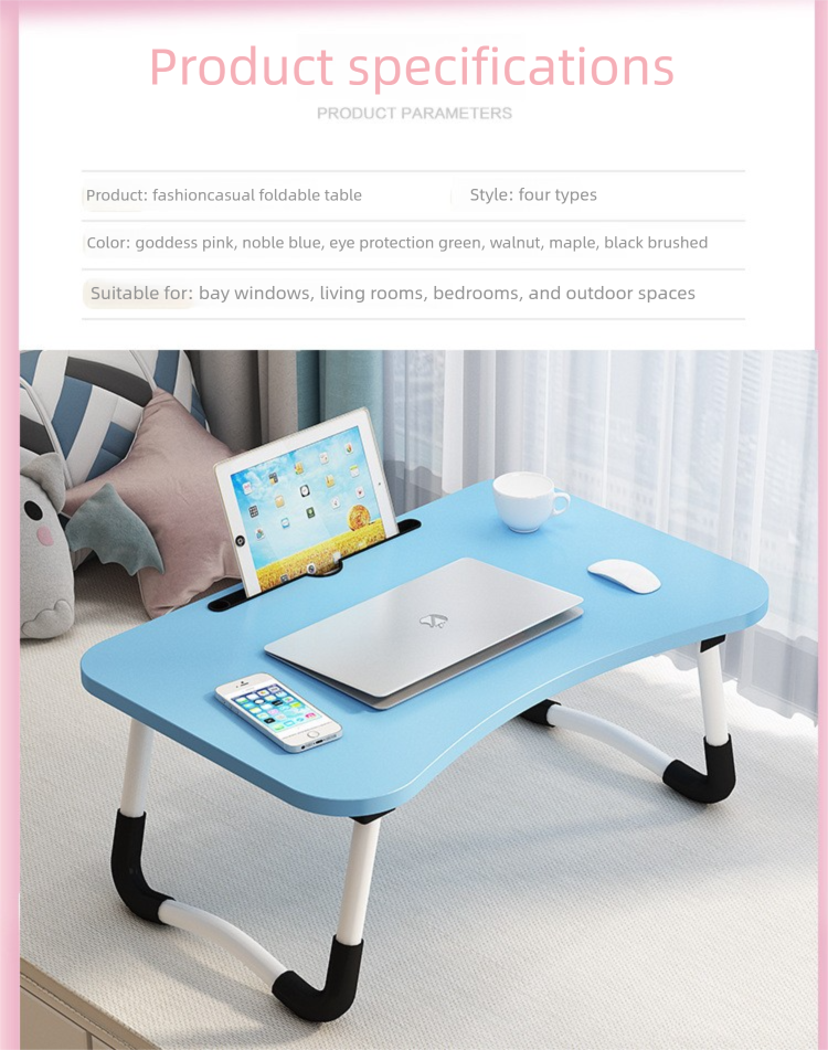 Wooden Folding Desk,Computer Desk,Computer Folding Desk Wholesale Portable Foldable Notebook Computer Table Card Slot Cup Holder Durable Wooden