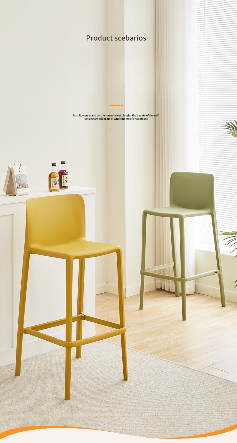 Manufacturer Modern Kitchen Design Furniture Dining PP Plastic Bar Chairs Dining Chairs,Modern Counter Stools , Luxury Modern Counter Stools , White Luxury Modern Counter Stools