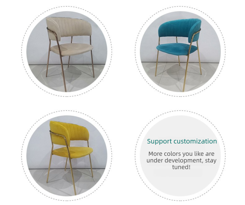 Velvet Dining Chair,Velvet Dining Chairs Set of 6,Green Velvet Chairs Dining Supplier Simple Luxury Gray Color Upholstered Velvet Fabric Dining Chair For Restaurant
