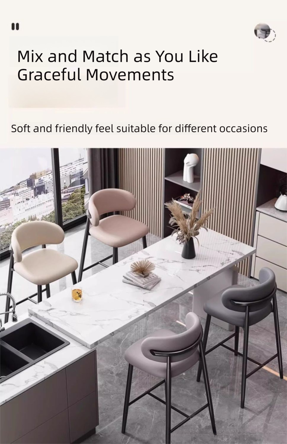Leather Bar Chair,Leather Counter Stools With Backs,Leather Counter Height Bar Stools Supplier Nordic Luxury Designer Bar Chair Leather Backrest for Living Room Home Bar