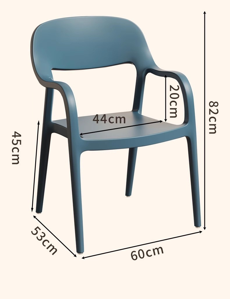 Wholesale Stackable Colorful Plastic Dining Chairs with Backrests Armrests for Restaurant Living Room Shopping Mall Commercial,black dining room chairs , Simple black dining room chairs , Plastic Simple black dining room chairs