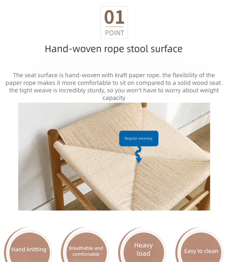 Wooden Chairs,Natural Wood Chairs,Bent Wood Chair Wholesale Modern Simple Woven Rope Wooden Chairs Restaurant Hotel Living Room Household Furniture Dining Chair Wood Color