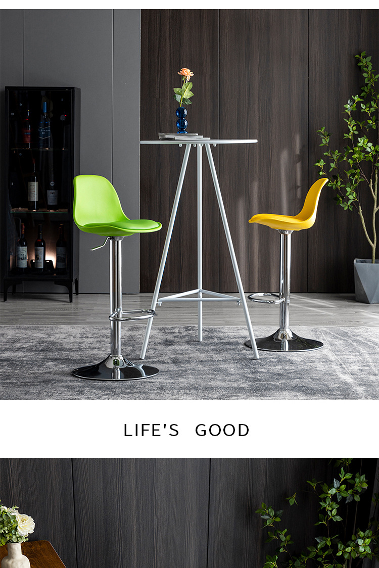 Bar Stool , Lifting Bar Stool , Modern Lifting Bar Stool,Wholesale Leather bar Stool Pu Seat Cushions Metal Frame Legs Adjustable Height Rotating Kitchen High Chairs Modern Furniture