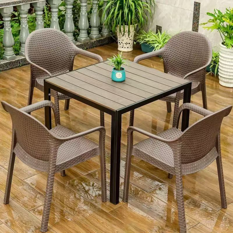 Plastic Restaurant Chairs Dining Chairs White Plastic Modern Nordic style waterproof colored plastic dining chair can be stacked outdoor garden dining room furniture