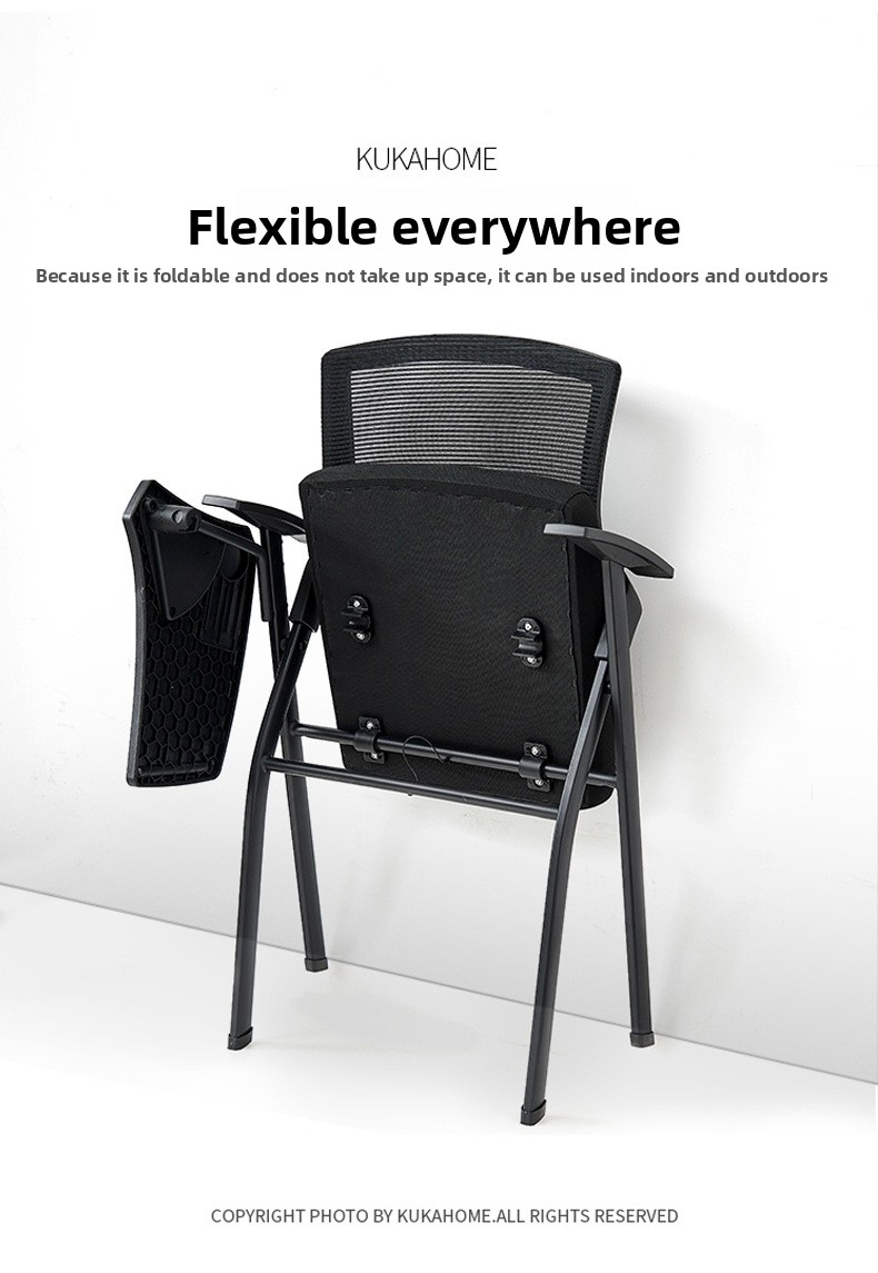 Folding Office Chair,Ergonomic Portable Chair,Folding Arm Desk Chair Supplier High Quality Network Office Chairs Folding Training Room Training Chair with Writing Desk