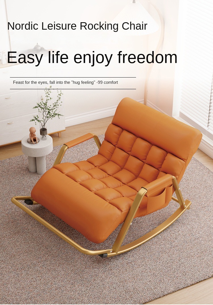 Recliner Chair , Cheap Recliner Chair , 2025 Cheap Recliner Chair,Tech Cloth Recliner Chair 2025 Modern Style Orange White Grey For Lounge Area