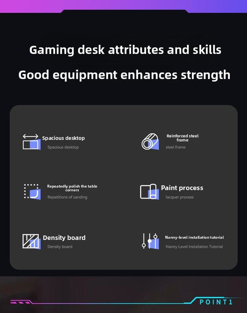 Gaming Table,Modern Game Table,Multi Game Table for Adults Supplier Home Study Office Black Carbon Fiber Material K Leg Durable Gaming Table