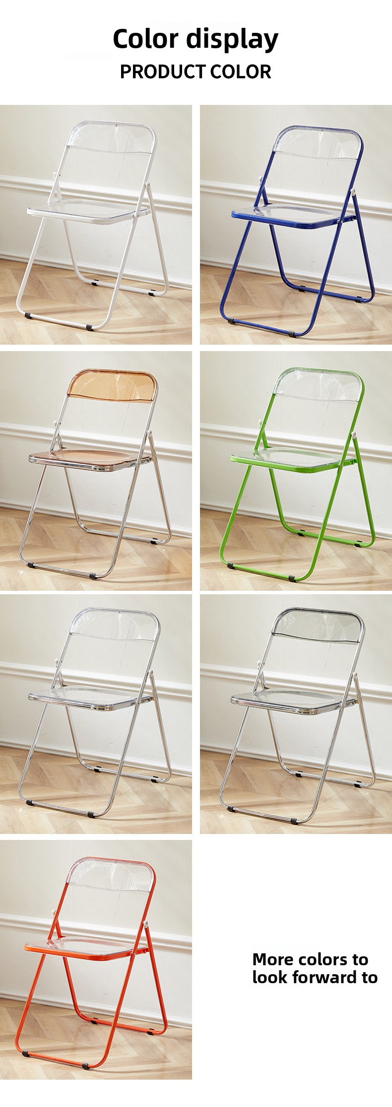 Dining Chairs,Modern Plastic Dining Chairs,White Plastic Dining Chairs Manufacturer Living Room Furniture Transparency Folding Acrylic Metal Dining Chairs