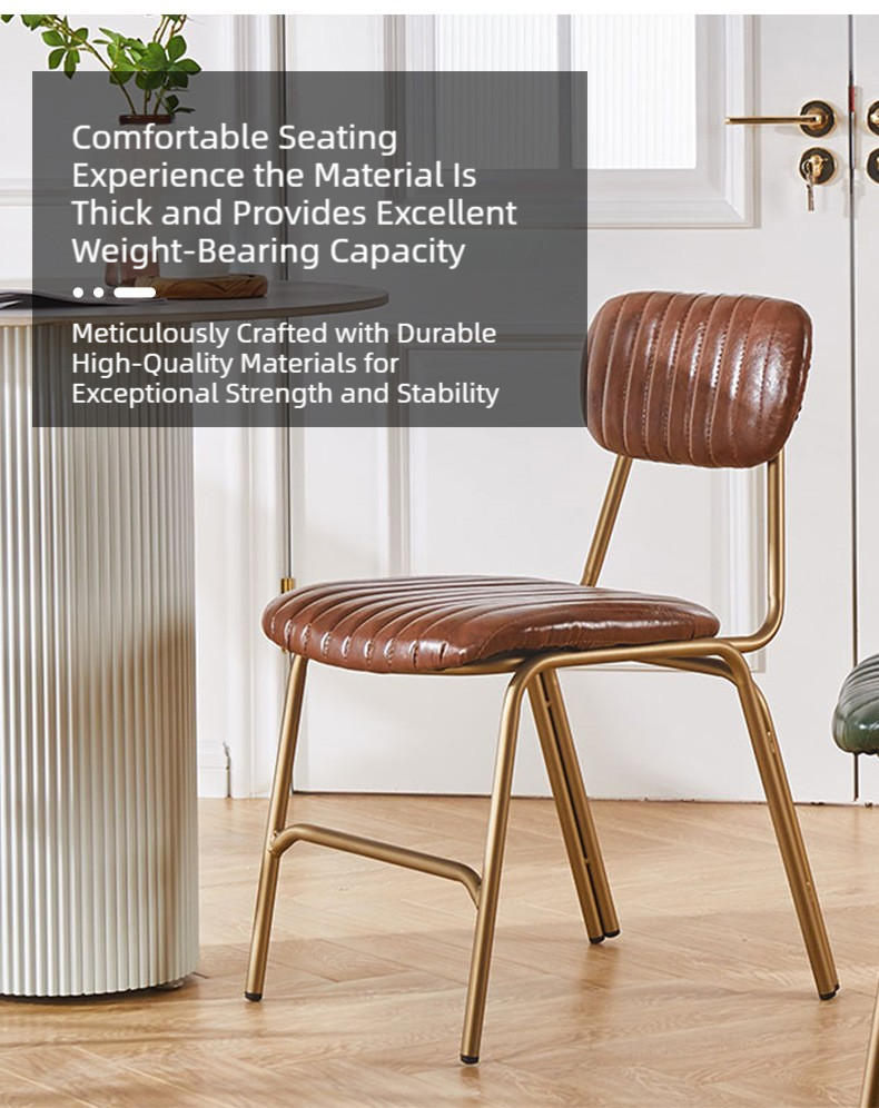 Leather Dining Chair,Grey Faux Leather Dining Chairs,Leather Restaurant Chairs Supplier Italian Minimalist Dining Chair With High Elastic Foam and Metal Frame for Office