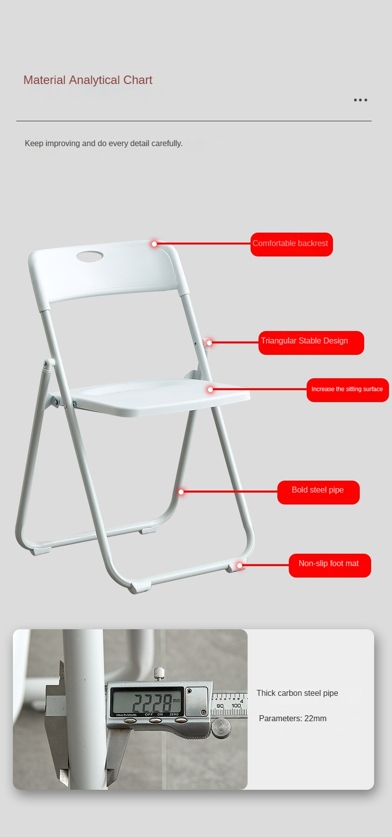 Modern Metal Outdoor Foldable Chairs Lightweight Contemporary Farmhouse Design for Dining Home Furniture-Wholesale Plastic,Exhibition Chair , Folding Exhibition Chair , Thickened Folding Exhibition Chair