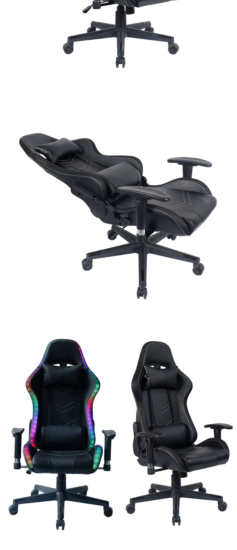 Gaming Chair,Wide Gaming Chair,Shop Gaming Chair Wholesale LED Light-equipped Ergonomic Rotating Adjustable Reclining Leather Gaming Chair