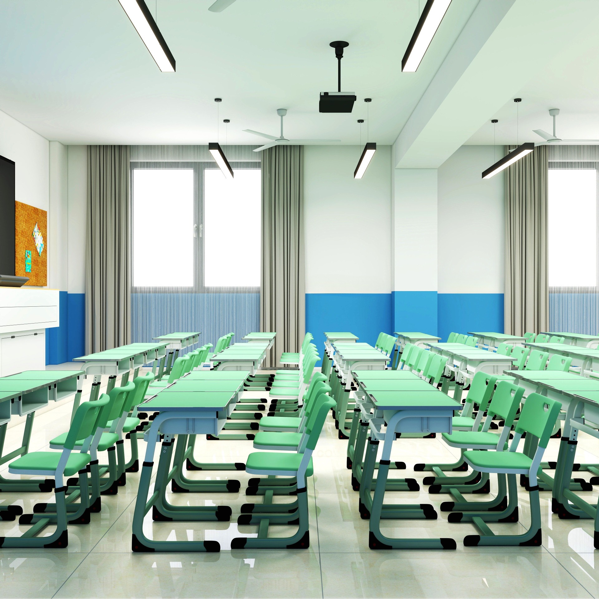 School Desks and Chairs,Student Desks and Chairs,Table and Chair Combination EaseNeat Adjustable Height School Desk Chair Set Modern Design Wood Metal Material for Classroom & Home Office for Apartment Use