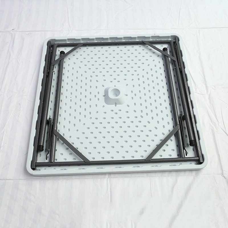 Plastic Table,Cheap Plastic Tables,Round Plastic Outdoor Table Modern Durable Waterproof Square Plastic Outdoor Dining Folding Table-Easy to Carry for Hotel Use