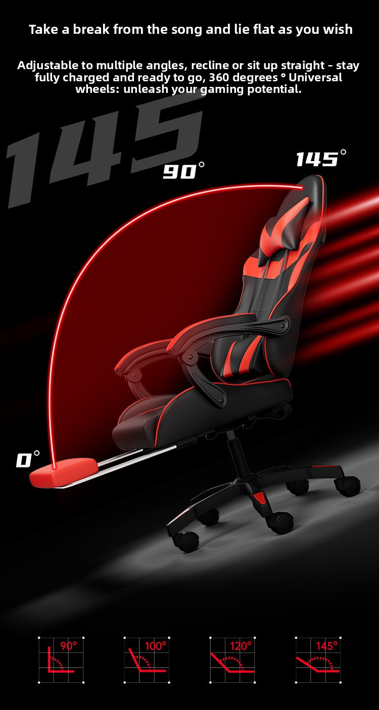 Gaming Chair,Gaming Chair For Heavy Person,Gaming Stool Wholesale Luxury Ergonomic Adjustable With Massage Reclining Footrest Leather Gaming Chair