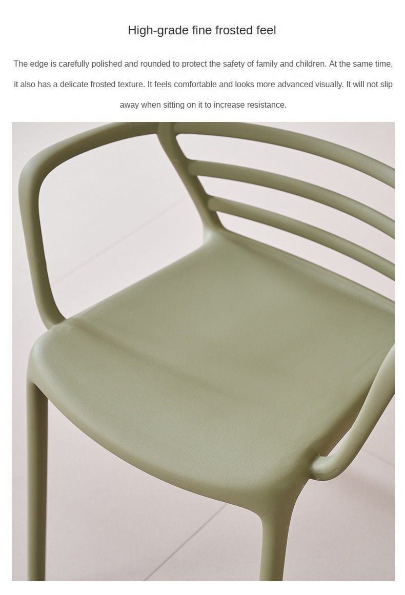 Modern Plastic Stackable Dining Chair for Hotel and Outdoor Use Eco-Friendly and Durable Home Furniture,Plastic Dining Chair , Light Grey Plastic Dining Chair , Backrest Light Grey Plastic Dining Chair