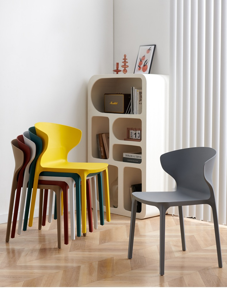 Factory High-quality Simple Plastic Dining Chairs Colored Stackable and Furniture for Living Rooms and Kitchens Modern Outdoor,Outdoor Dining Chairs , Plastic Outdoor Dining Chairs , Simple Plastic Outdoor Dining Chairs