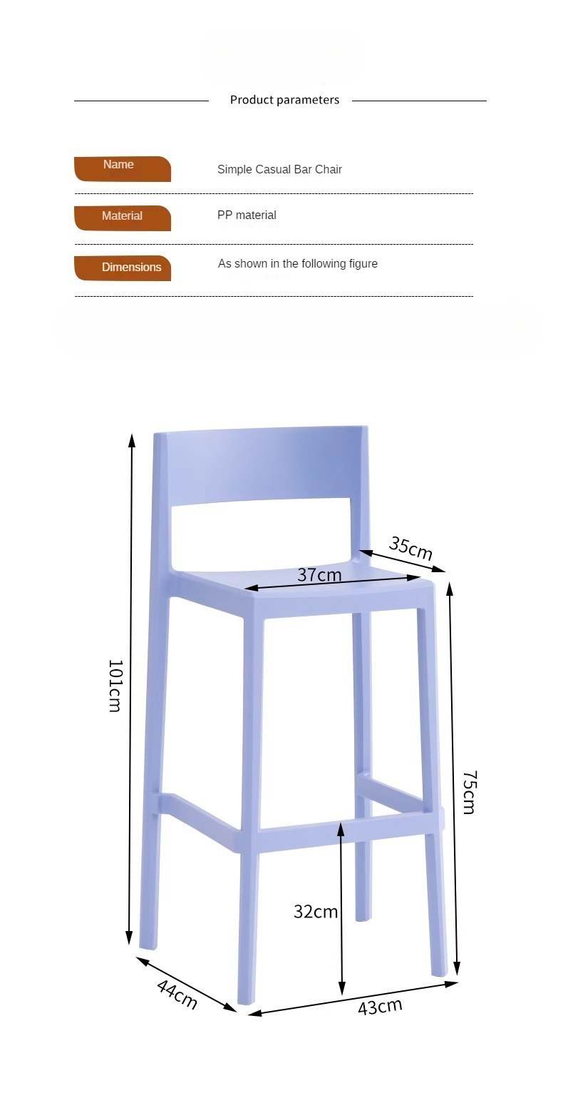 Wholesale Modern Plastic Bar Chairs Low-price Stackable Hotel Living Room Backrests High Stools and Outdoor Furniture,White Counter Stools , Cheap White Counter Stools , Cheap White Counter Stools With Backs
