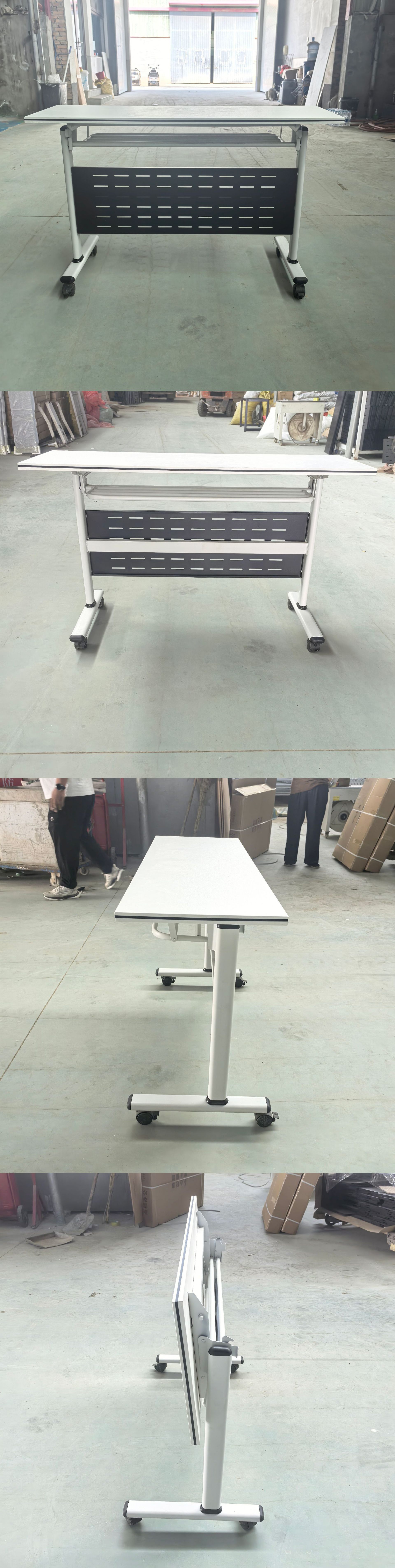 Folding Table,Commercial Folding Tables,Sturdy Folding Table Wholesale Home Office Furniture Desk Meeting Room Training Room Table Learning Rectangular Folding Table with Wheels