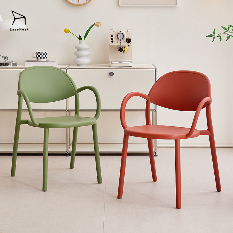 Modern Thickened Plastic Dining Chair Stackable Home Furniture for Home and Mall Use Wholesalers Armchairs