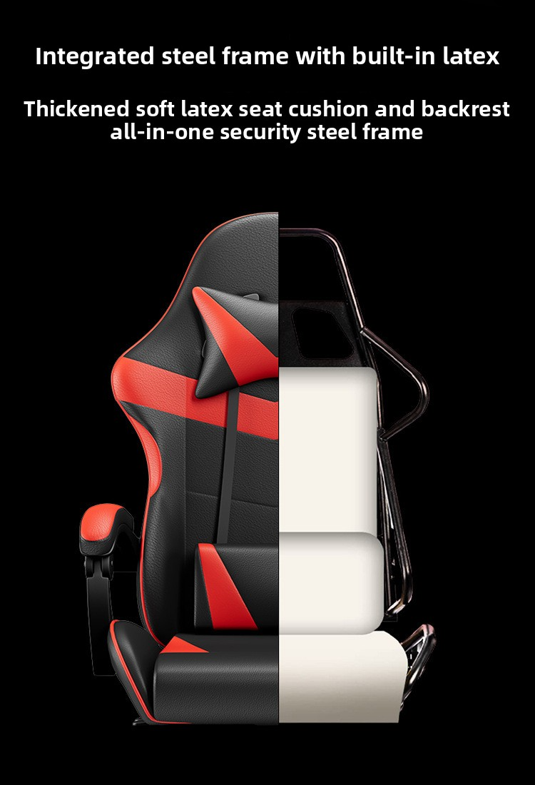 Gaming Chair,Gaming Chair For Heavy Person,Gaming Stool Wholesale Luxury Ergonomic Adjustable With Massage Reclining Footrest Leather Gaming Chair