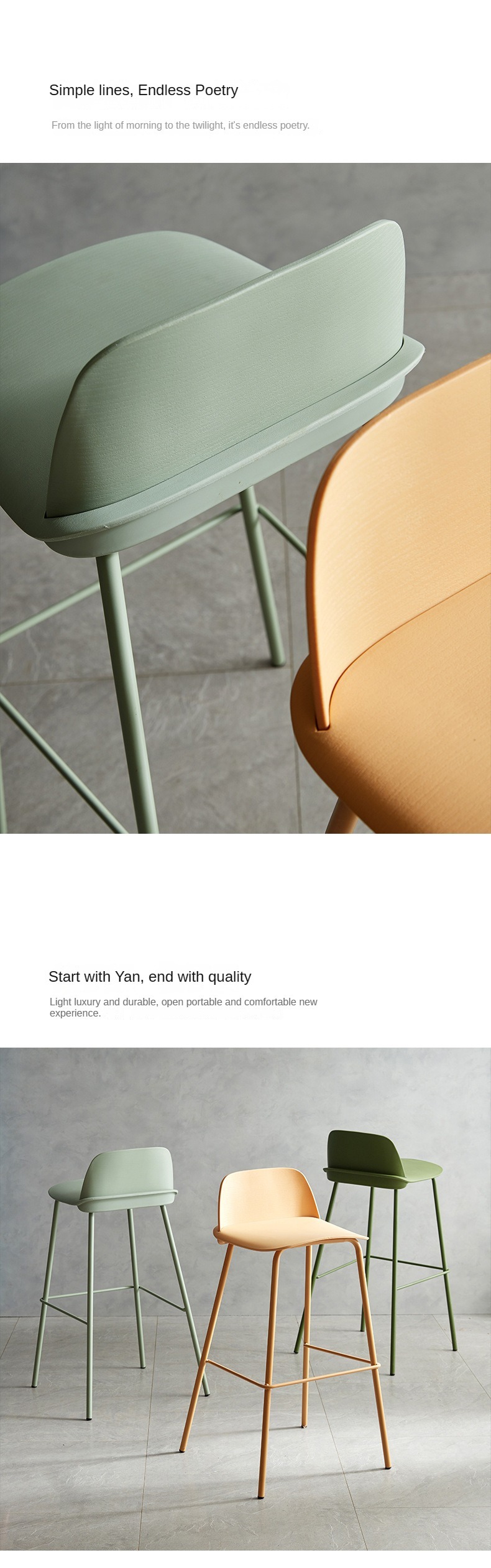 Customized orders are supported to accommodate specific design requirements.Luxury Bar Stools , Plastic Luxury Bar Stools, High Plastic Luxury Bar Stools