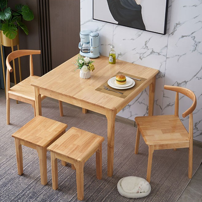 Dining Table,Tall Dining Table Set,Solid Wood Dining Table Set Wholesale Modern Simple Solid Wood Dining Table Square Design for Kitchen Living Room