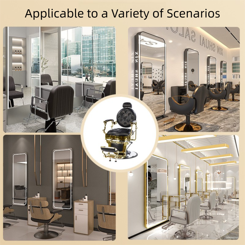 Barber Chair,Black Barber Chair,Barber Chairs Wholesale Supplier Ergonomic Leather Barber Chair Hydraulic Reclining for Styling Salon