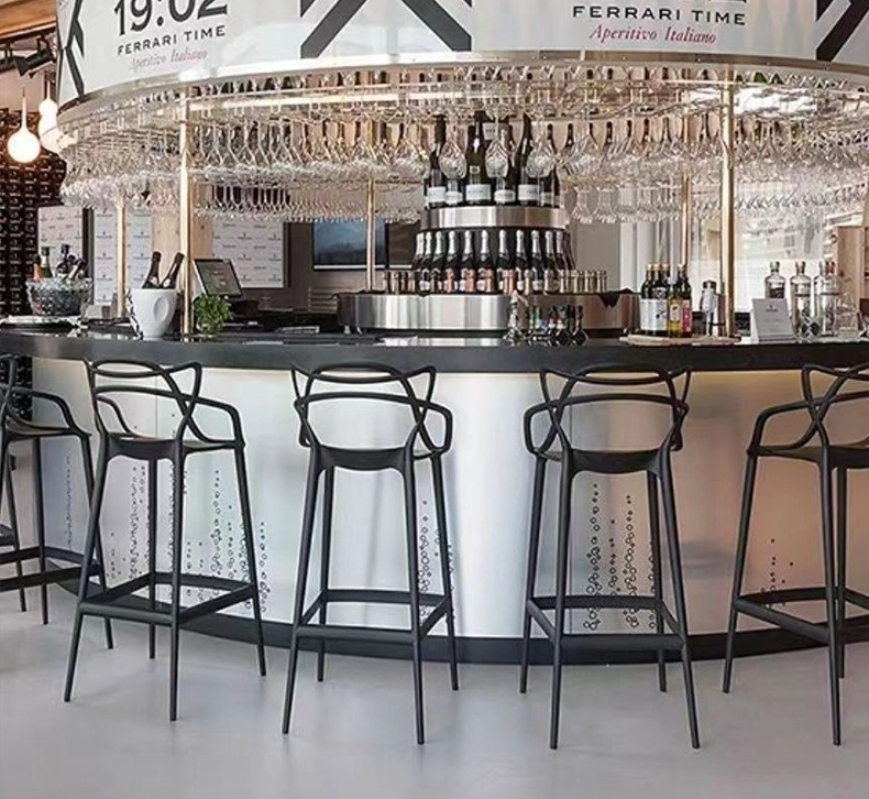 orange bar stools , Plastic orange bar stools , Wholesale Plastic orange bar stools,Modern Minimalist Plastic Bar Stool Stackable Design with Strong Plastic Framework for Cafe Bistro