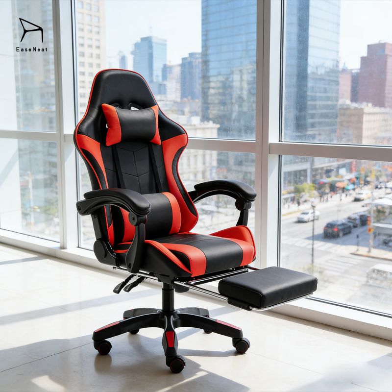 Gaming Chair,Wide Gaming Chair,Tall Gaming Chair Supplier Modern Height Adjustable Gaming Chair PU Leather with Footrest Ergonomic