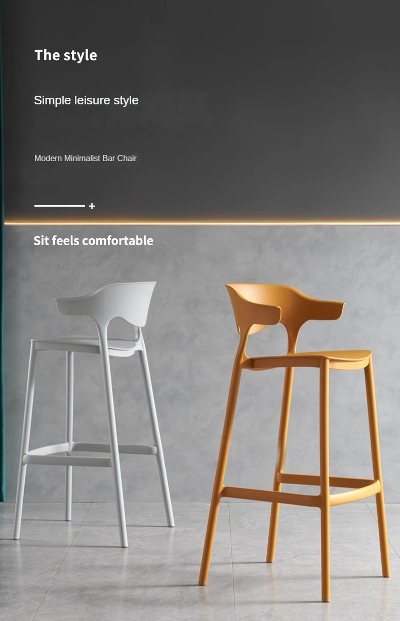 Modern Stackable Plastic Chair Various Colors Counter Height for Dining Home Bar Hotel for Restaurant Cafe Garden Outdoor,Outdoor Bar Stools with Backs , Outdoor Bar Stools with Backs for Sale , Best Outdoor Bar Stools with Backs for Sale