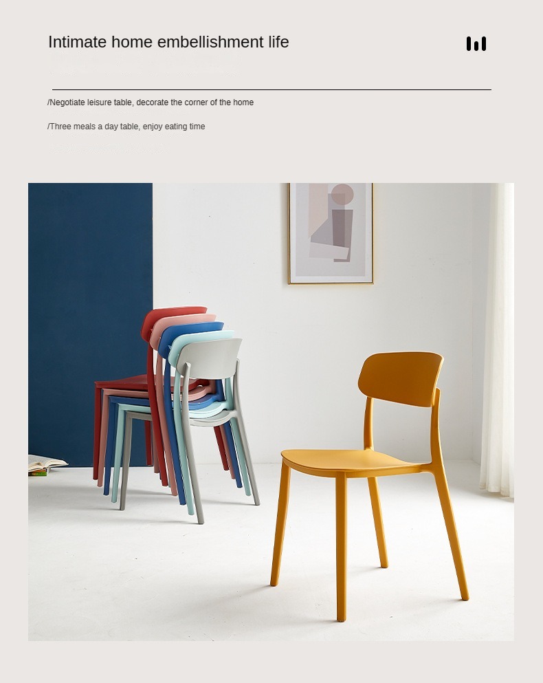 Reading Stools , Plastic Reading Stools , cheap Plastic Reading Stools，Wholesale Solid-Color Simple Modern Plastic Dining Chairs Stackable for Outdoor Garden Restaurant Factory Supply Home Furniture
