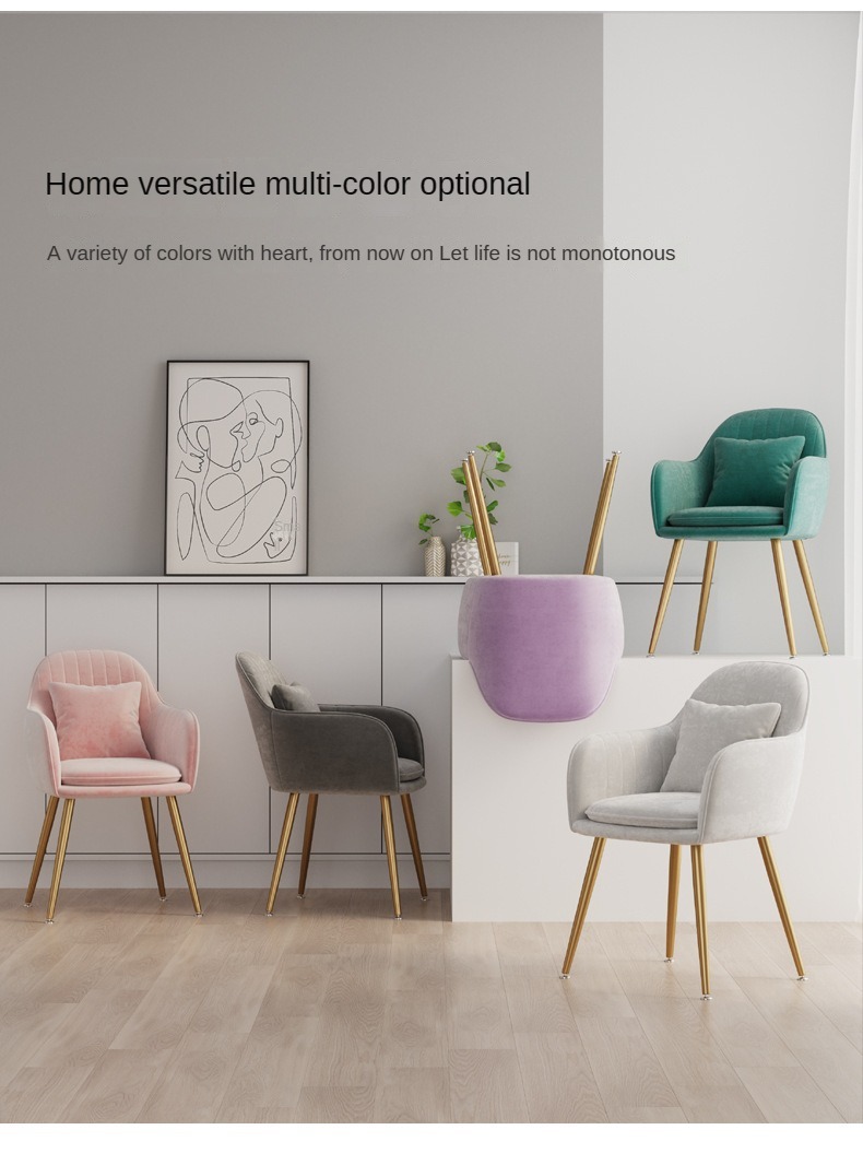 Makeup Chair , Modern Makeup Chair , Simple Modern Makeup Chair,Nordic Style Makeup Chair Comfortable Sponge Seat For Bedroom Dressing Area