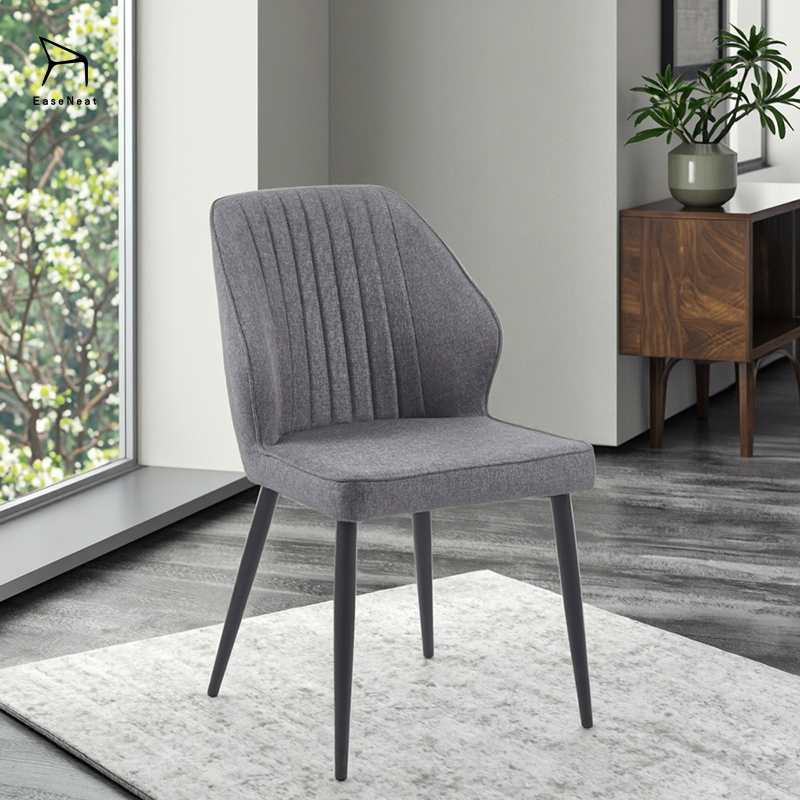 EaseNeat Modern Nordic Luxury Dining Chairs Leather and PC Backrest with Metal Legs for Home or Mall Use，Supplier Modern Nordic Fashion Design Best-selling Dining Chairs with Backrest and Soft and Comfortable Home Dining Office