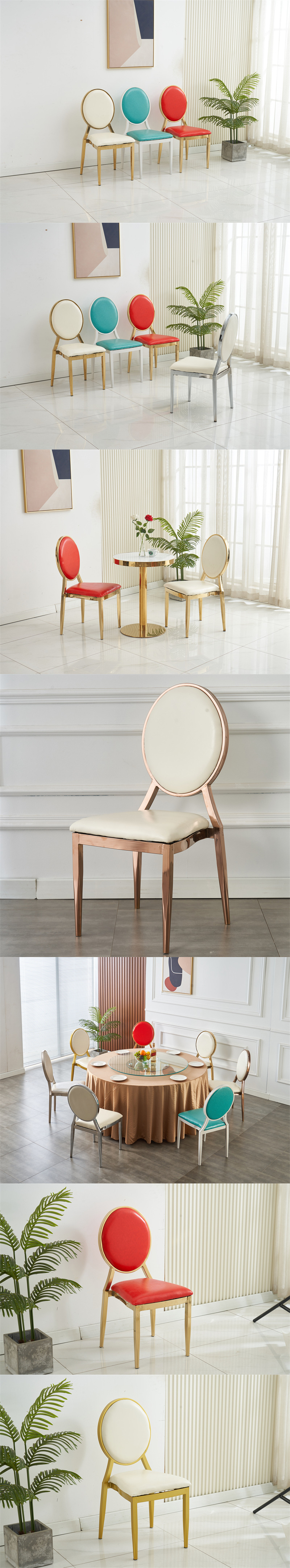 Hotel Chairs,Hotel Dining Chairs,Hotel Banquet Chairs Hot Selling Cheap Gold Round Metal Hotel Chairs Can Be Stacked Wedding Party Banquet Activity Chairs Modern