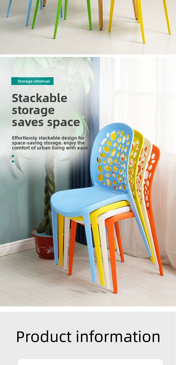 Plastic Dining Chair,Plastic Dining Chairs Set of 4,Green Plastic Dining Chairs EaseNeat Modern PP Living Room Kitchen With Backrest Hollow Seat Simple Dining Chair
