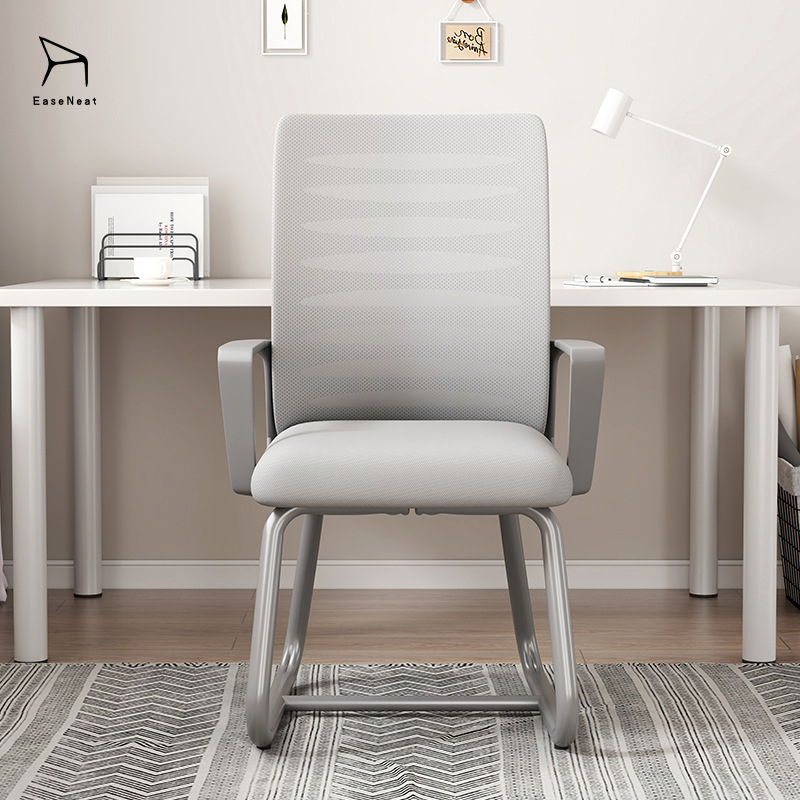 Black Grey White Mesh Computer Chair Breathable Ergonomic With Rollers For Study Room
