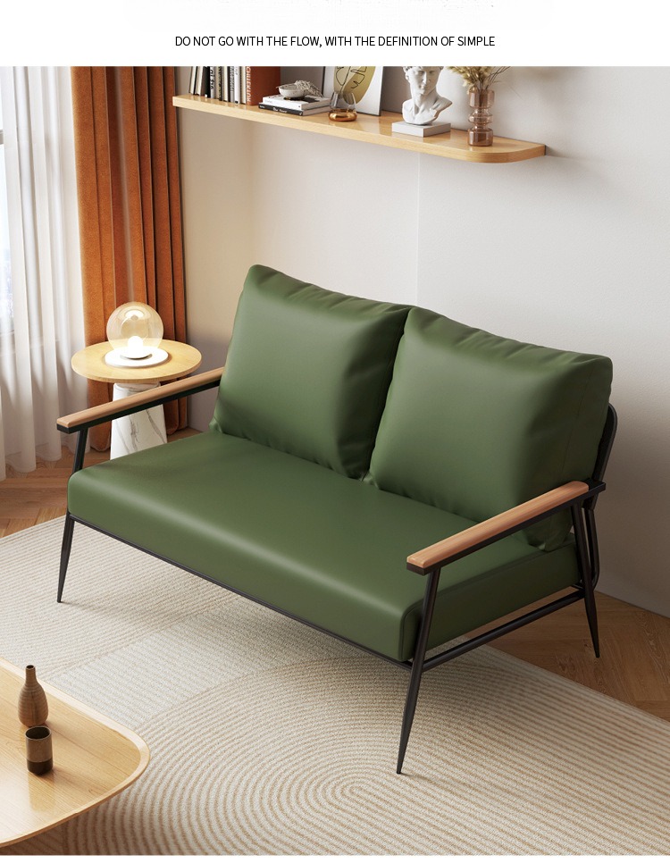 Sofa Chair , Single Sofa Chair , Nordic Minimalist Single Sofa Chair,Metal Frame Fabric Single Sofa Chair Nordic Style For Living Room Office Hotel