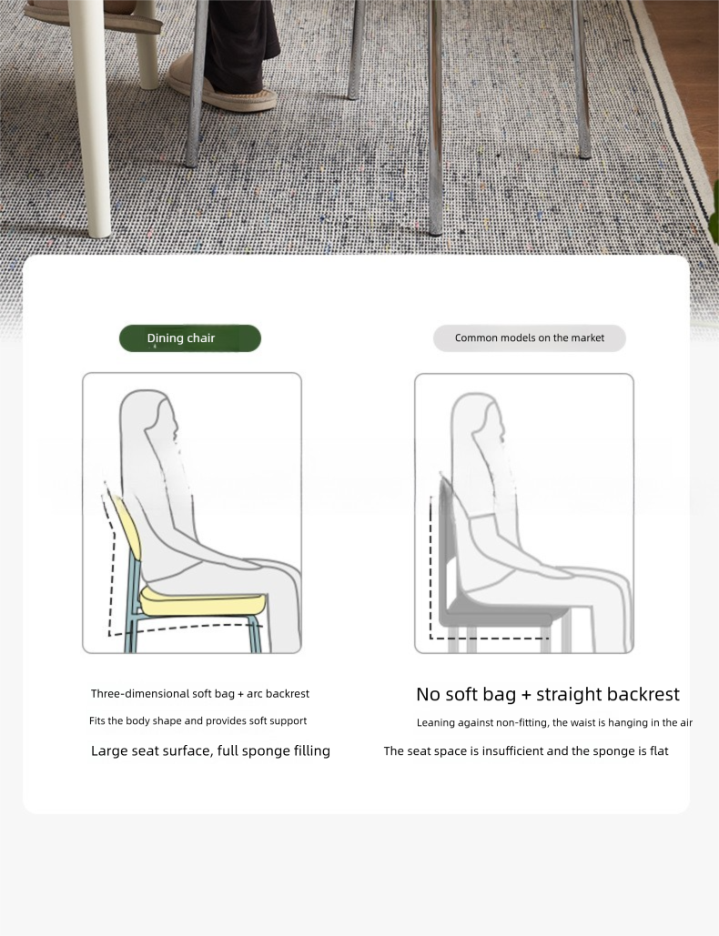 White Dining Room Chairs,Velvet Chairs Dining,4 Chairs Dining Room Sets,EaseNeat Modern White Fabric Dining Chair with High Back Metal Legs Stylish Stackable Home Furniture for Kitchen or Mall Use